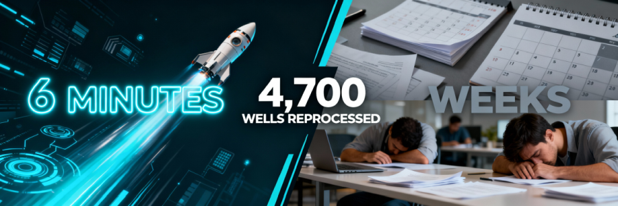 6 minutes vs weeks: reprocessing 4,700 wells